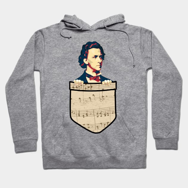 Frederic Chopin In My Pocket Hoodie by Nerd_art